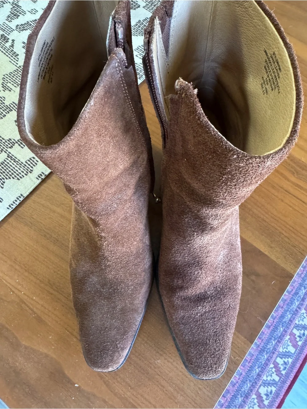 Women's Madewell Ardin Suede Boots in Brown - Classic 2” Block Heel, barely worn